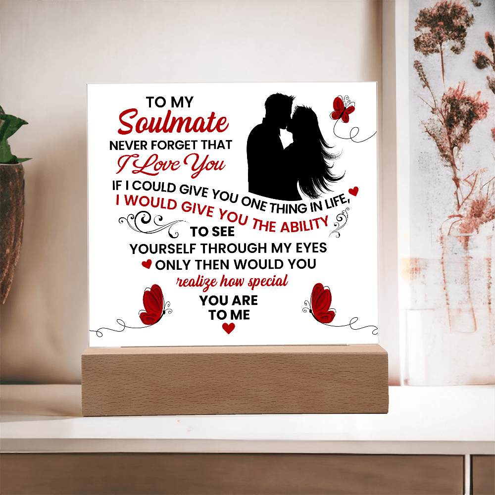 Valentine Day TO MY Soulmate Acrylic Plaque