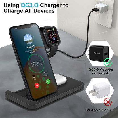 3in1 Wireless Fast Charger Dock Station - Unique Empire Gifts Store