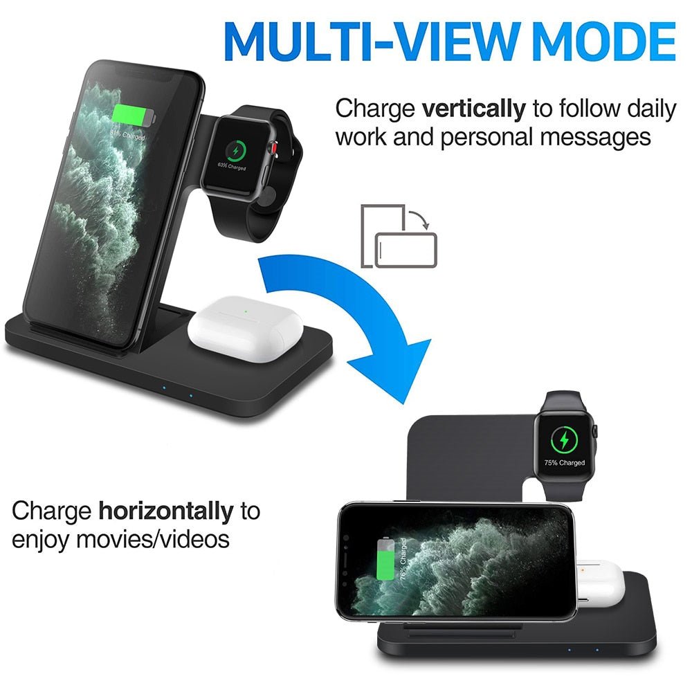 3in1 Wireless Fast Charger Dock Station - Unique Empire Gifts Store