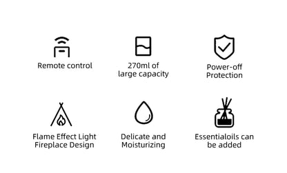 KINSCOTER Simulated Flame Aroma Diffuser