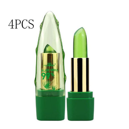 Aloe Vera Gel Color Changing Lipstick Gloss Moisturizer Anti - drying Desalination Fine - grain Lip Blam Care - Unique Empire Gifts Store