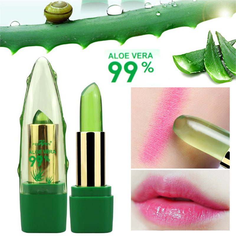 Aloe Vera Gel Color Changing Lipstick Gloss Moisturizer Anti - drying Desalination Fine - grain Lip Blam Care - Unique Empire Gifts Store