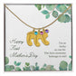 Baby Feet with Birthstones Necklace - First Mother's Day - Unique Empire Gifts Store