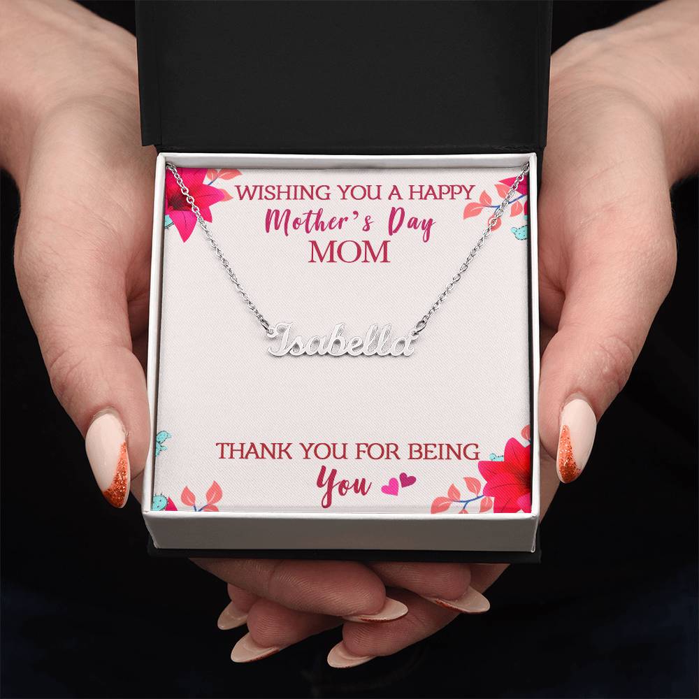 Custom Name Necklace - Wishing You - Unique Empire Gifts Store