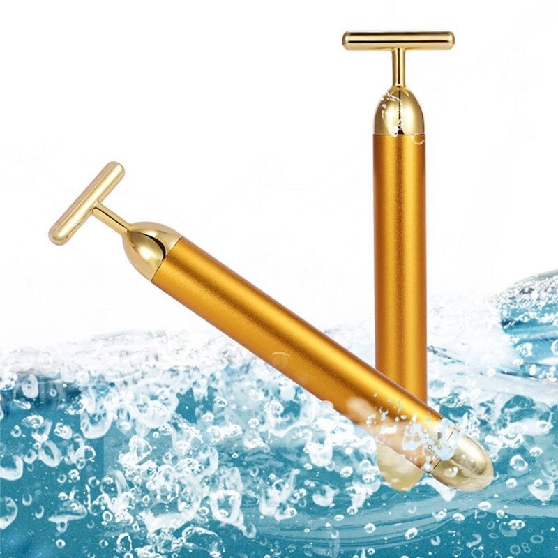 Energy 24K Gold T Beauty Bar Facial Roller Massager - Unique Empire Gifts Store