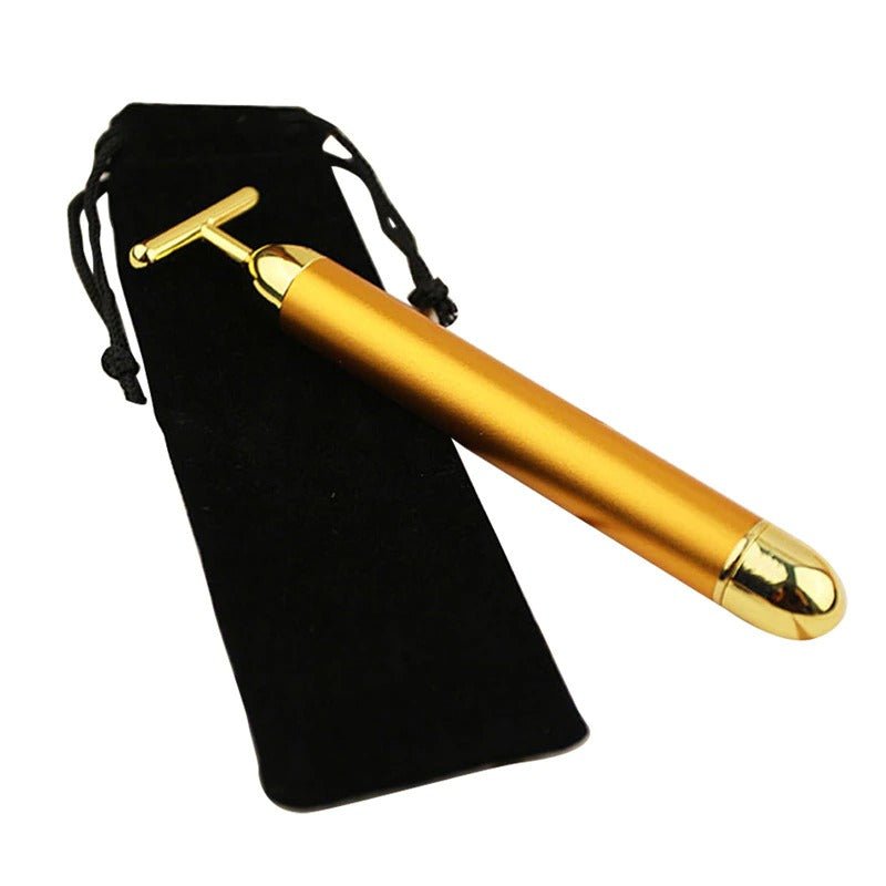 Energy 24K Gold T Beauty Bar Facial Roller Massager - Unique Empire Gifts Store