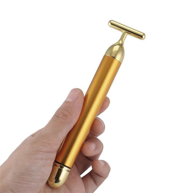 Energy 24K Gold T Beauty Bar Facial Roller Massager - Unique Empire Gifts Store