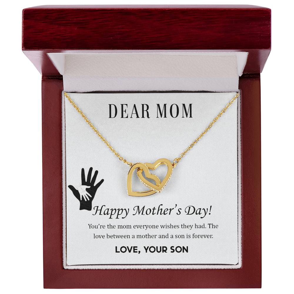 Interlocking Hearts Necklace - Dear Mom - Unique Empire Gifts Store