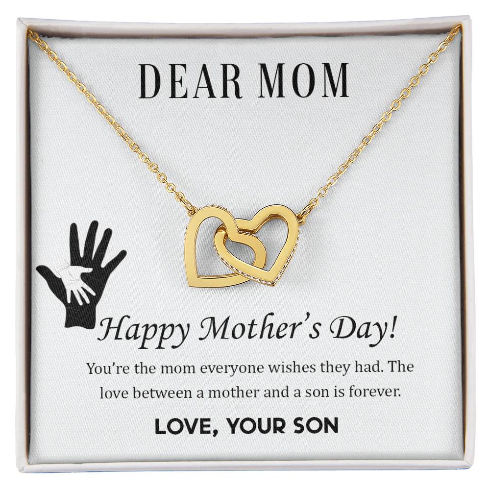 Interlocking Hearts Necklace - Dear Mom - Unique Empire Gifts Store