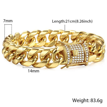 Miami Gold Curb Cuban Bracelet - Unique Empire Gifts Store