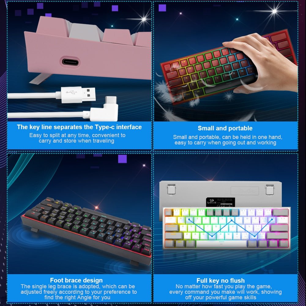 Mini Mechanical Gaming Wired Keyboard - Unique Empire Gifts Store