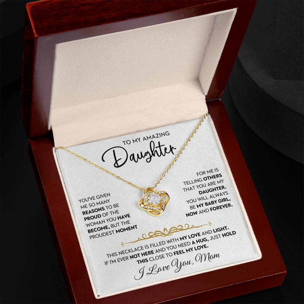 To My Amazing Daughter | Love Knot Necklace - Unique Empire Gifts LLC