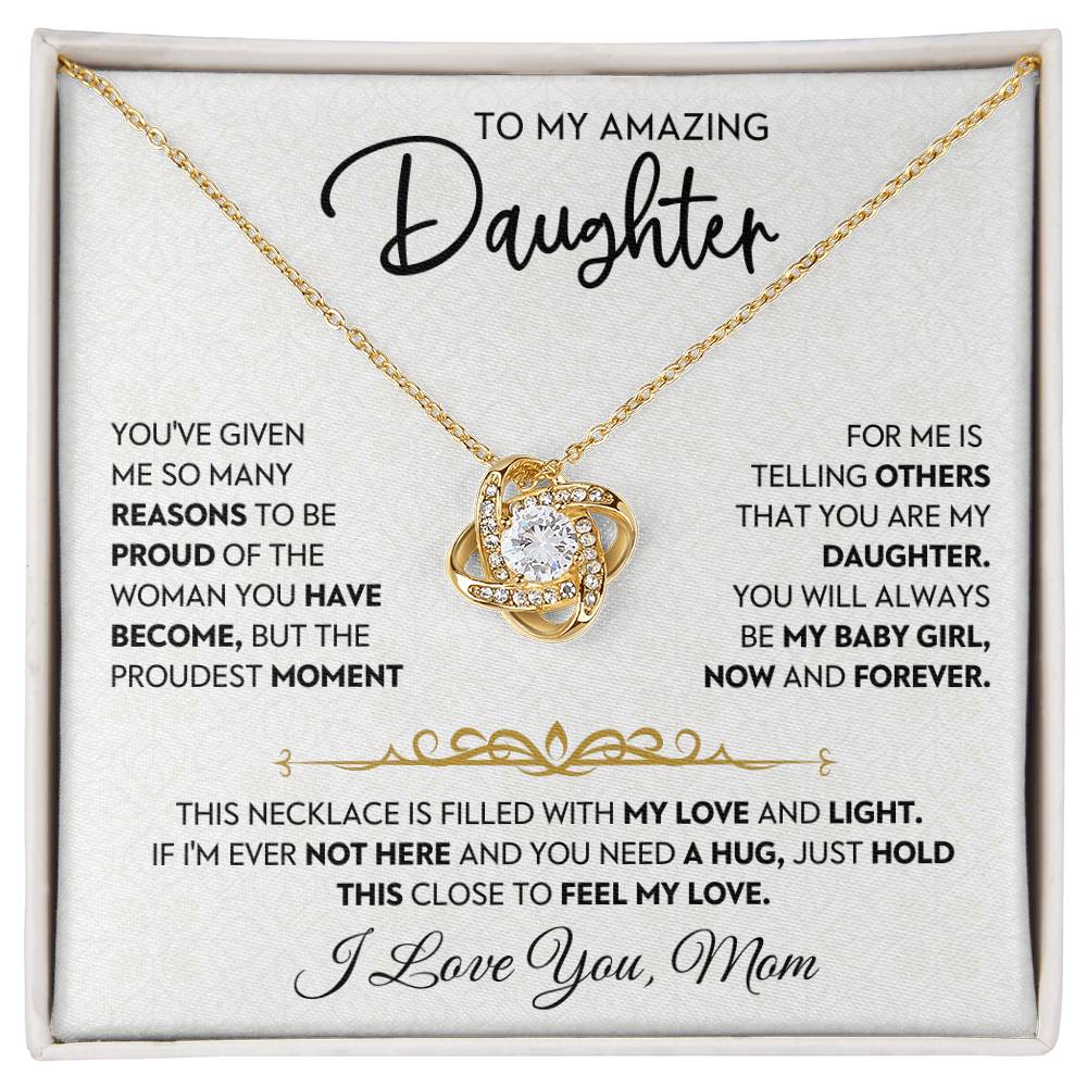 To My Amazing Daughter | Love Knot Necklace - Unique Empire Gifts LLC