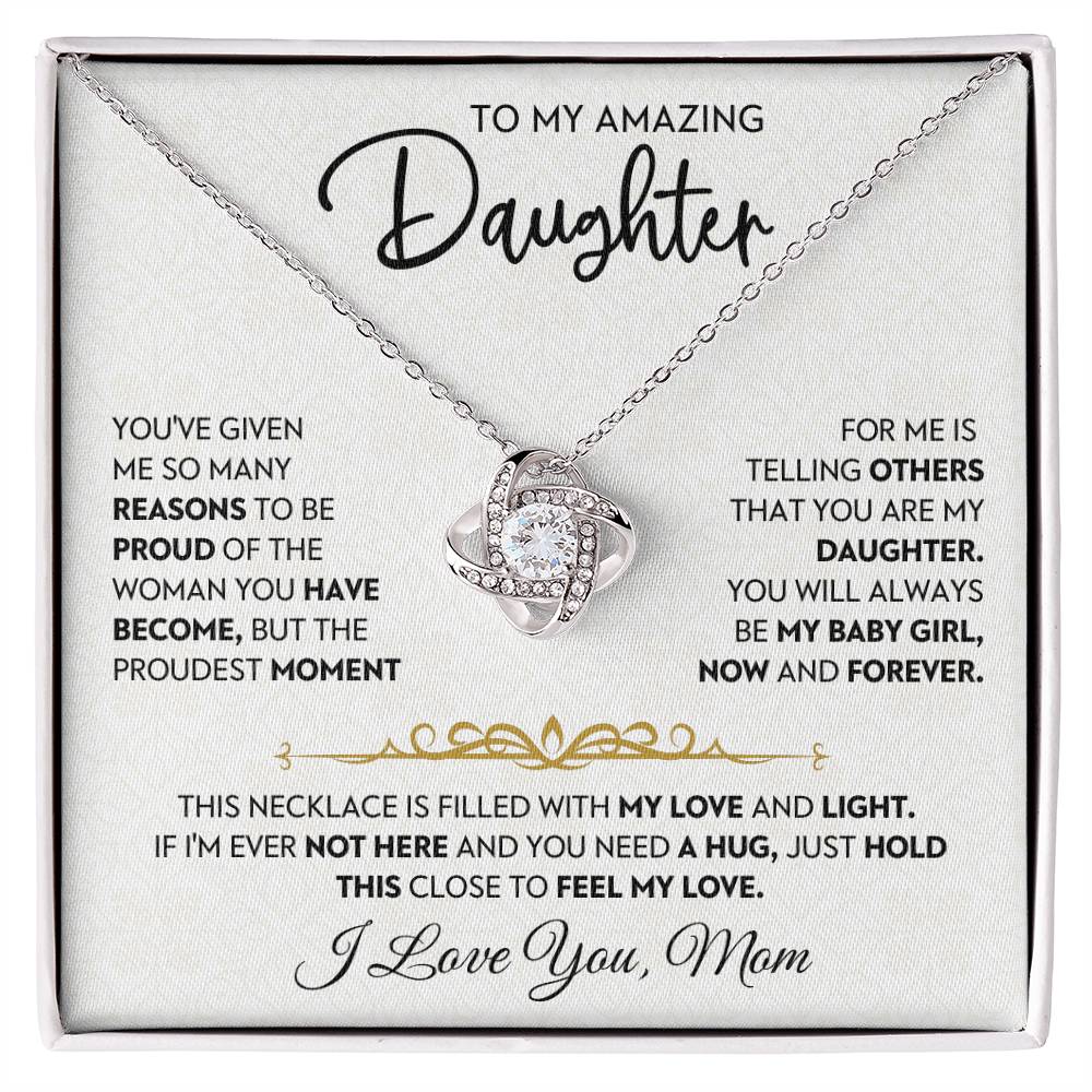 To My Amazing Daughter | Love Knot Necklace - Unique Empire Gifts LLC