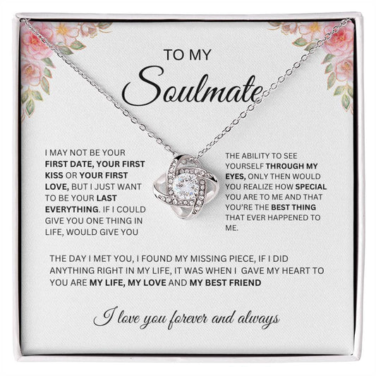 To My Soulmate Love Knot Necklace - Unique Empire Gifts LLC