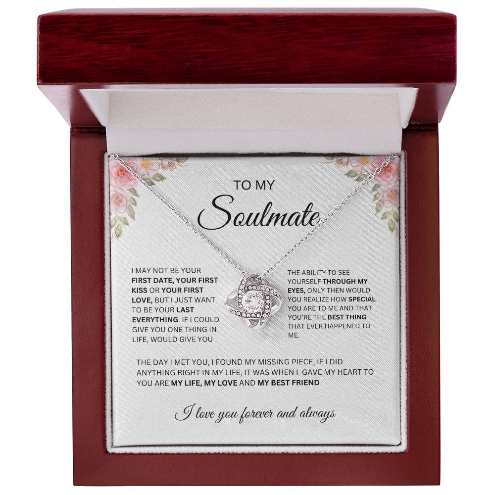 To My Soulmate Love Knot Necklace - Unique Empire Gifts LLC