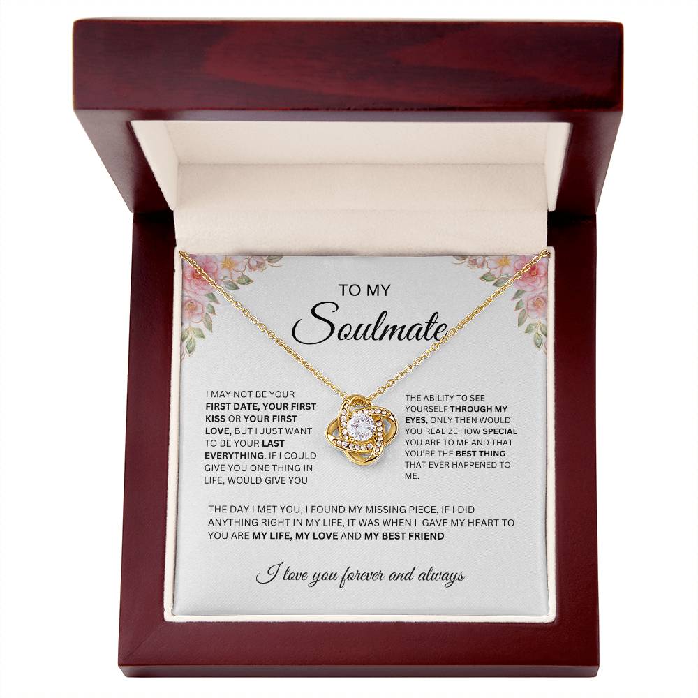 To My Soulmate Love Knot Necklace - Unique Empire Gifts LLC