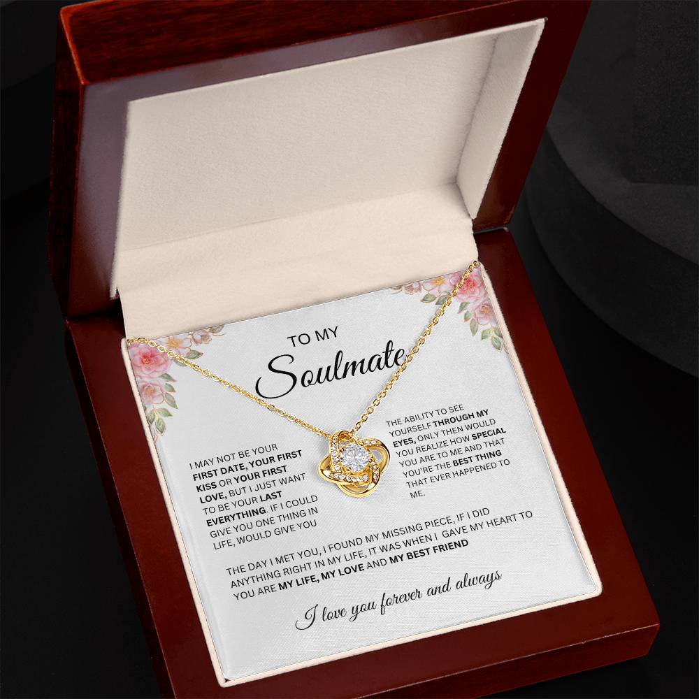 To My Soulmate Love Knot Necklace - Unique Empire Gifts LLC