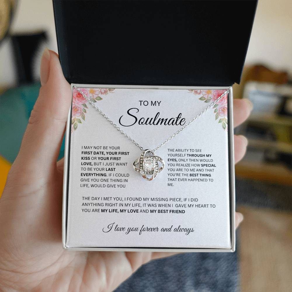 To My Soulmate Love Knot Necklace - Unique Empire Gifts LLC