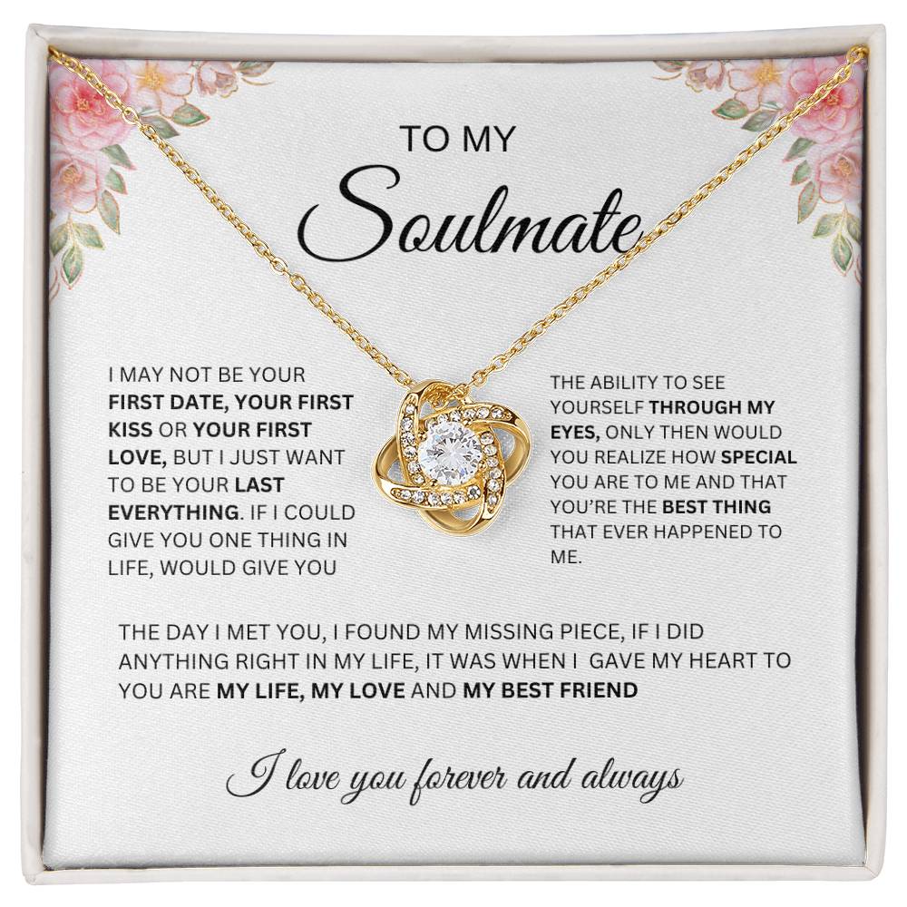 To My Soulmate Love Knot Necklace - Unique Empire Gifts LLC